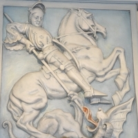 St Georges bas relief arbal�triers de Vis�