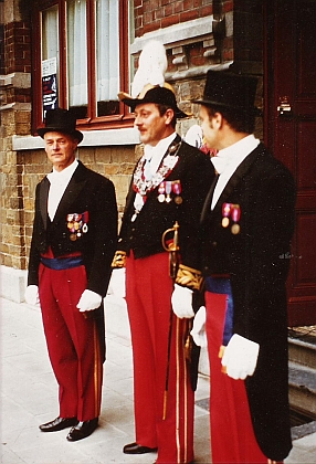 Fernand Humblet et ses aides de camp Victor Michiels et Claude Claes