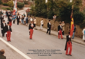 les Francs Arquabusiers aux c�r�monies d'hommage � St Hadelin en 1988 650e anniversaire de la venue de la ch�sse � Vis�