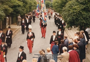 les Francs Arquabusiers aux c�r�monies d'hommage � St Hadelin en 1988 650e anniversaire de la venue de la ch�sse � Vis�
