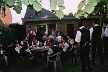 Le R�veil des Francs Arquebusiers par l'harmonie Ste C�cile d'Eben en juillet 2005 chez Alain Woolf empereur