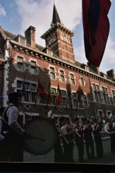 Le R�veil des Francs Arquebusiers par l'harmonie Ste C�cile d'Eben en juillet 2005