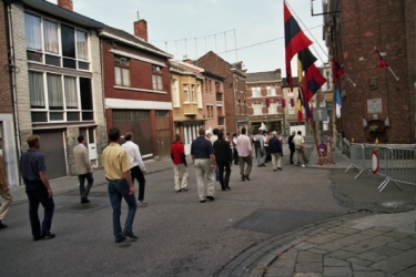 Le R�veil des Francs Arquebusiers par l'harmonie Ste C�cile d'Eben en juillet 2005