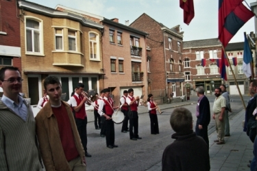 Le R�veil des Francs Arquebusiers par l'harmonie Ste C�cile d'Eben en juillet 2005