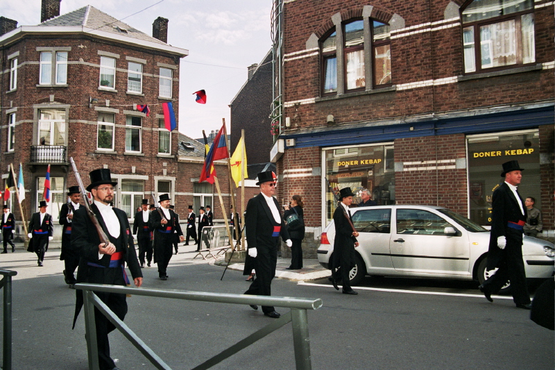 Les mousquetaires, le capitaine marc poelmans, le lieutenat Andr� Schneider et l'aspirant Florent Poelmans