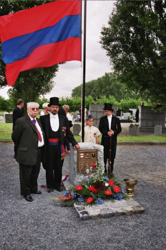 Marcel Poelmans, son fils Marc et ses petits-fils Florent et Corentin
