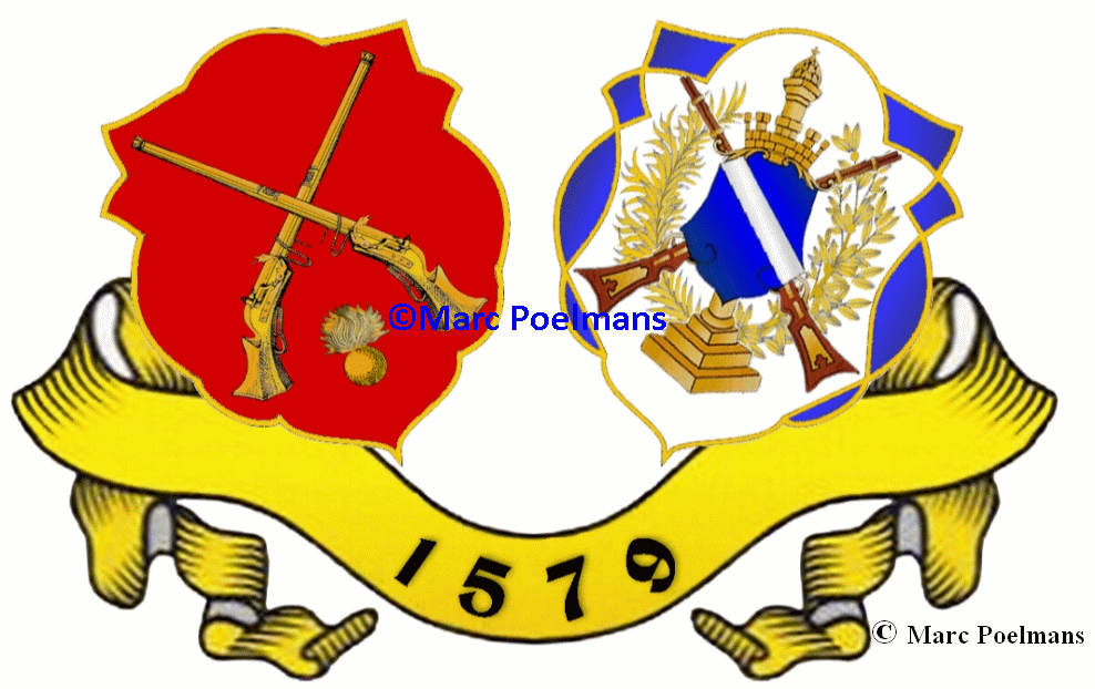 Blason des arquebusiers de Vis� au 16e si�cle et des Francs Arquebusiers �Marc Poelmans