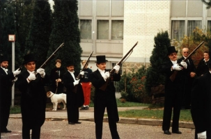 Les Mousquetaires en 1987:Thomas Charpentier,Marc Poelmans,Andr� Schneider, Pol Van Hesbroeck, Michel Barbas