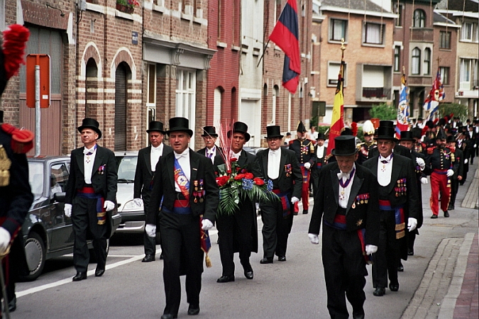 Le g�n�ral-pr�sident Didier Kinet et les officiers d'�tat-major