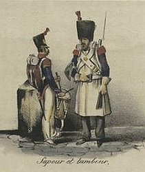 Sapeur et tambour Belgique 1832